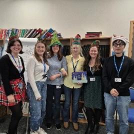 the CEG members celebrating a quiz win